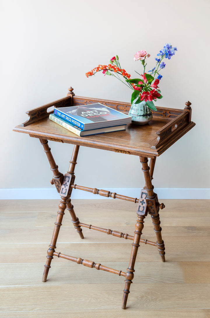 Antique Oak Butler Tray, 1920s