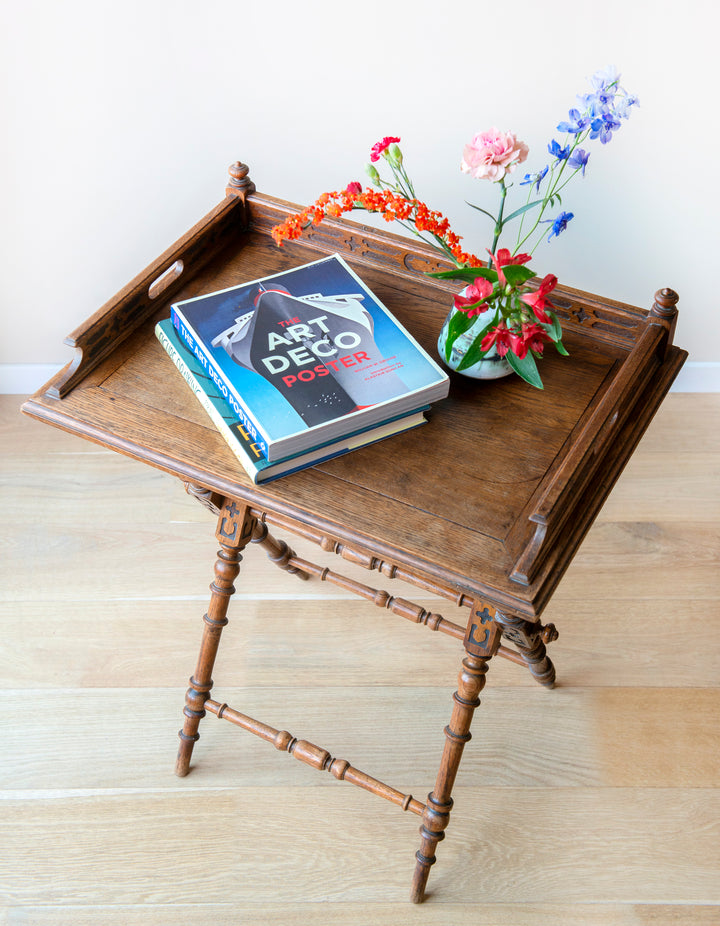 Antique Oak Butler Tray, 1920s