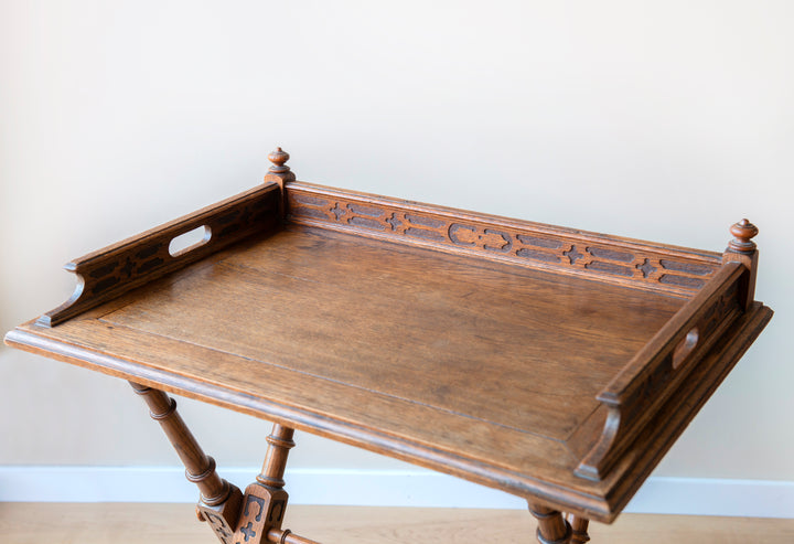 Antique Oak Butler Tray, 1920s