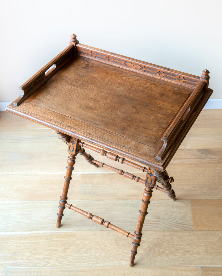Antique Oak Butler Tray, 1920s