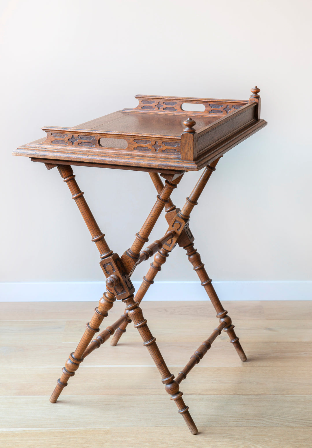 Antique Oak Butler Tray, 1920s