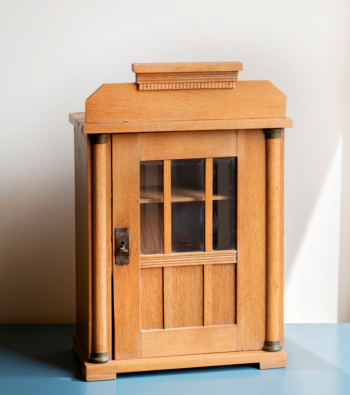 Antique Wooden Hanging Cabinet - Art Deco
