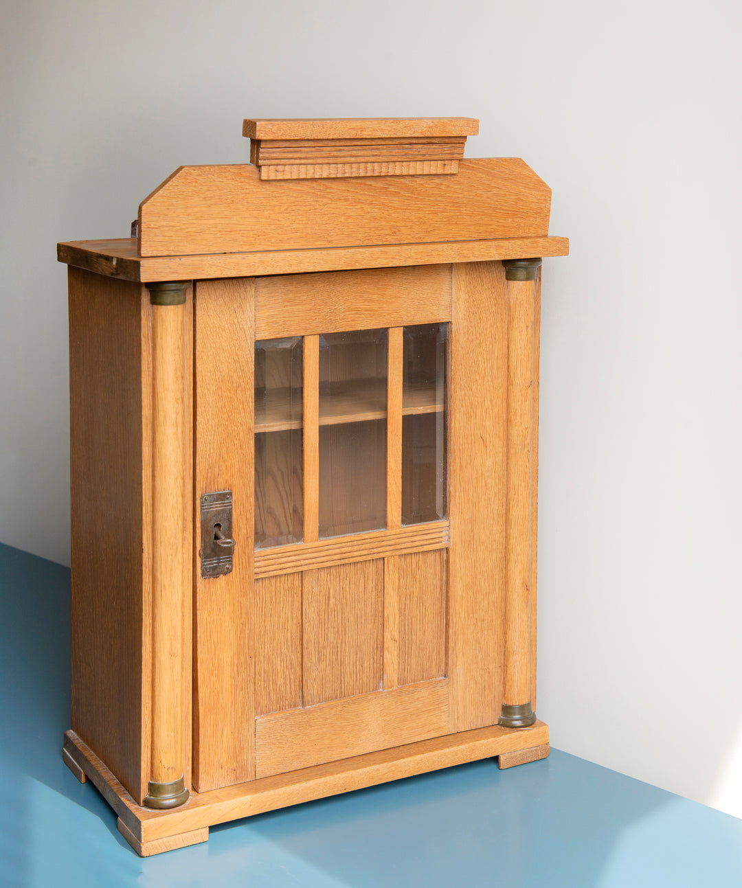 Antique Wooden Hanging Cabinet - Art Deco