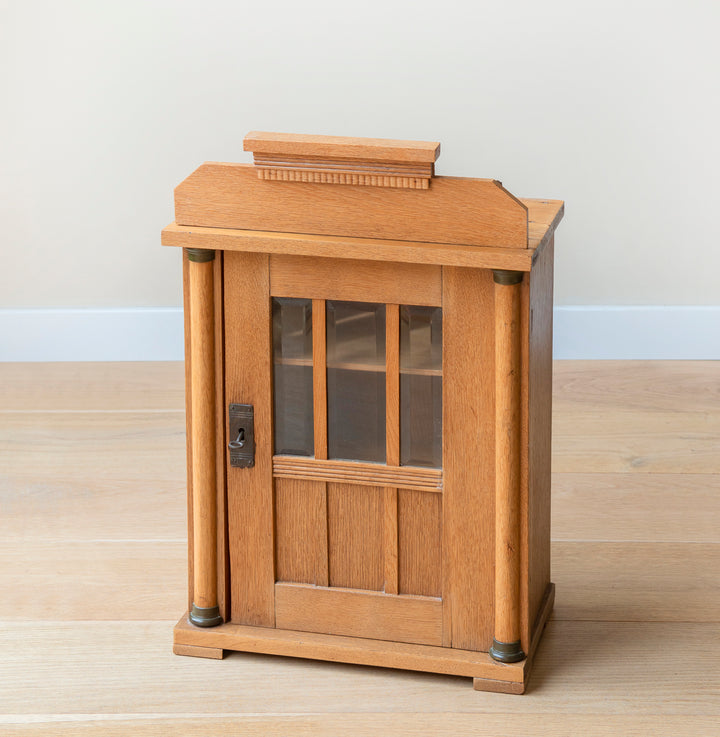 Antique Wooden Hanging Cabinet - Art Deco