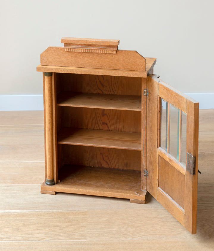 Antique Wooden Hanging Cabinet - Art Deco