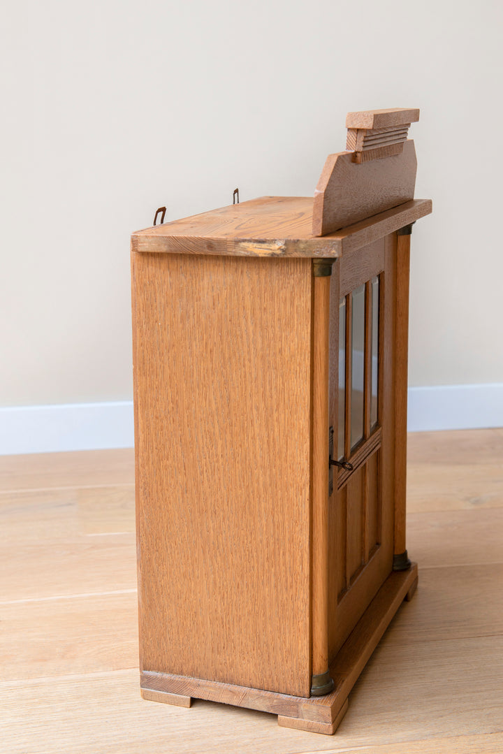 Antique Wooden Hanging Cabinet - Art Deco