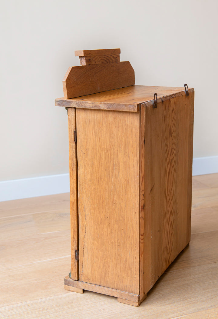 Antique Wooden Hanging Cabinet - Art Deco