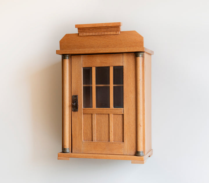 Antique Wooden Hanging Cabinet - Art Deco