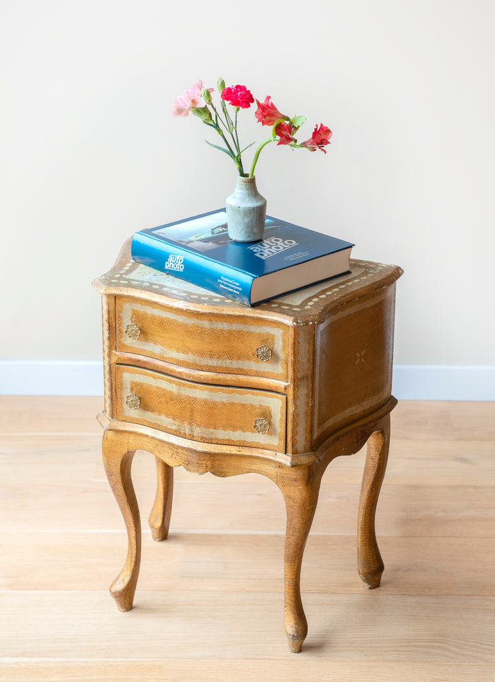 Florentine Cabinet With Two Drawers, Made In Italy
