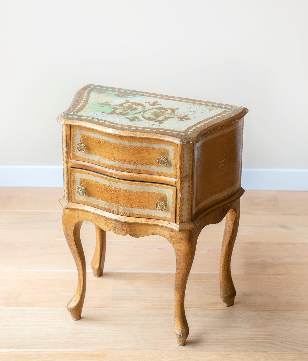 Florentine Cabinet With Two Drawers, Made In Italy