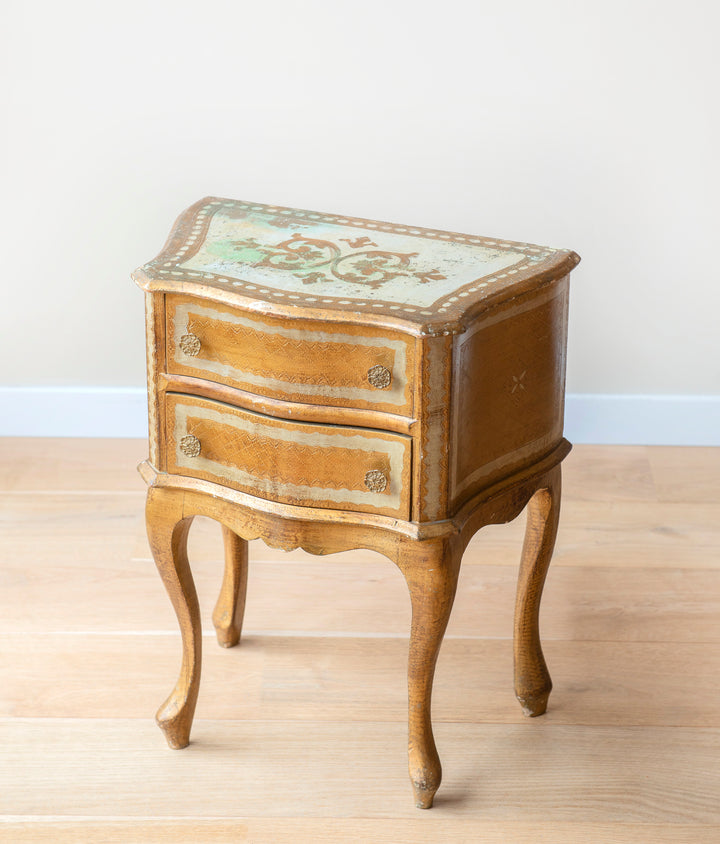 Florentine Cabinet With Two Drawers, Made In Italy