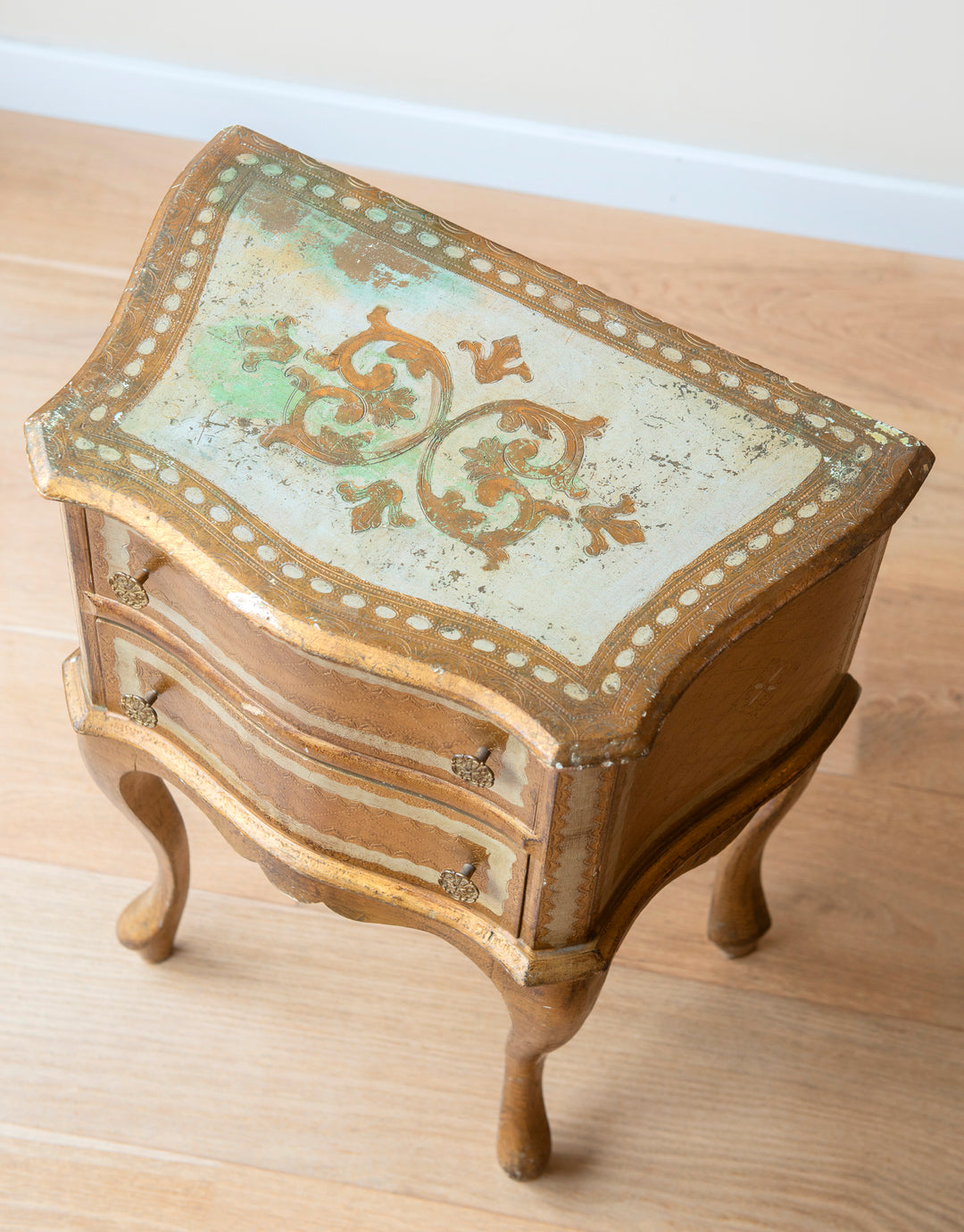 Florentine Cabinet With Two Drawers, Made In Italy