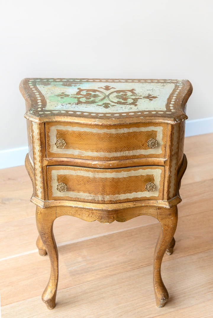 Florentine Cabinet With Two Drawers, Made In Italy