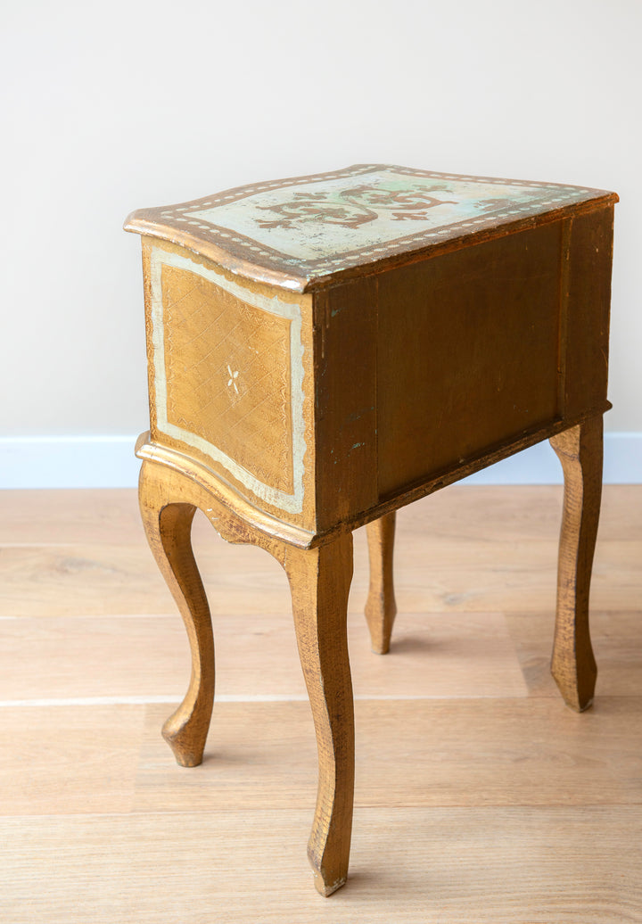 Florentine Cabinet With Two Drawers, Made In Italy
