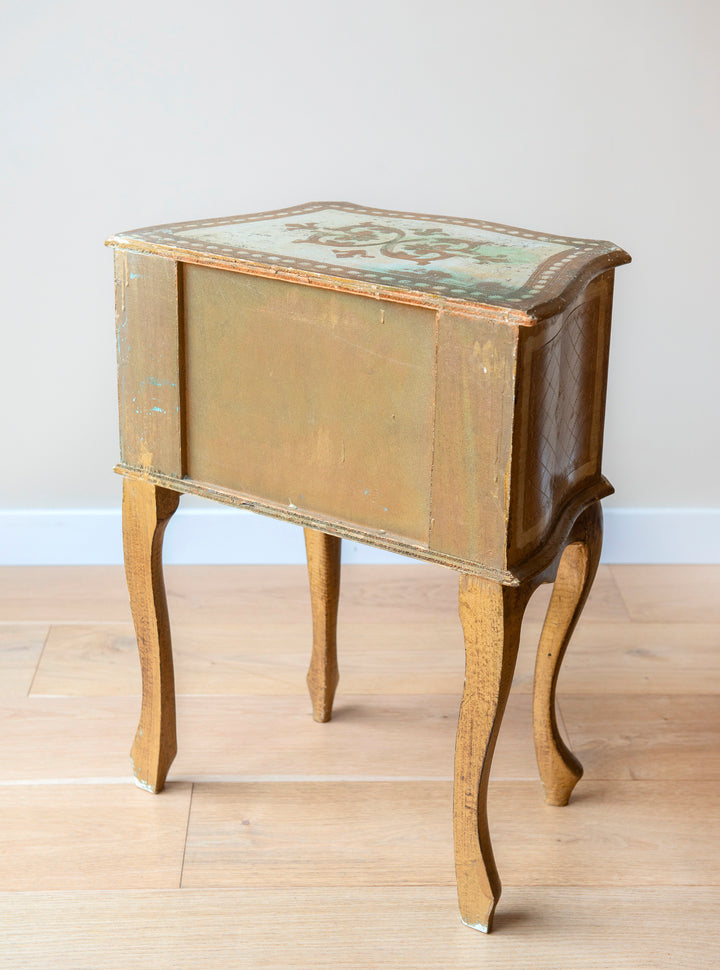 Florentine Cabinet With Two Drawers, Made In Italy
