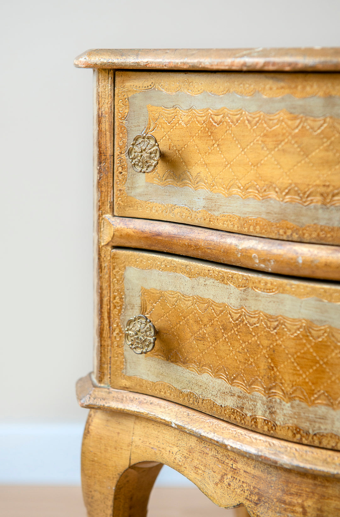 Florentine Cabinet With Two Drawers, Made In Italy