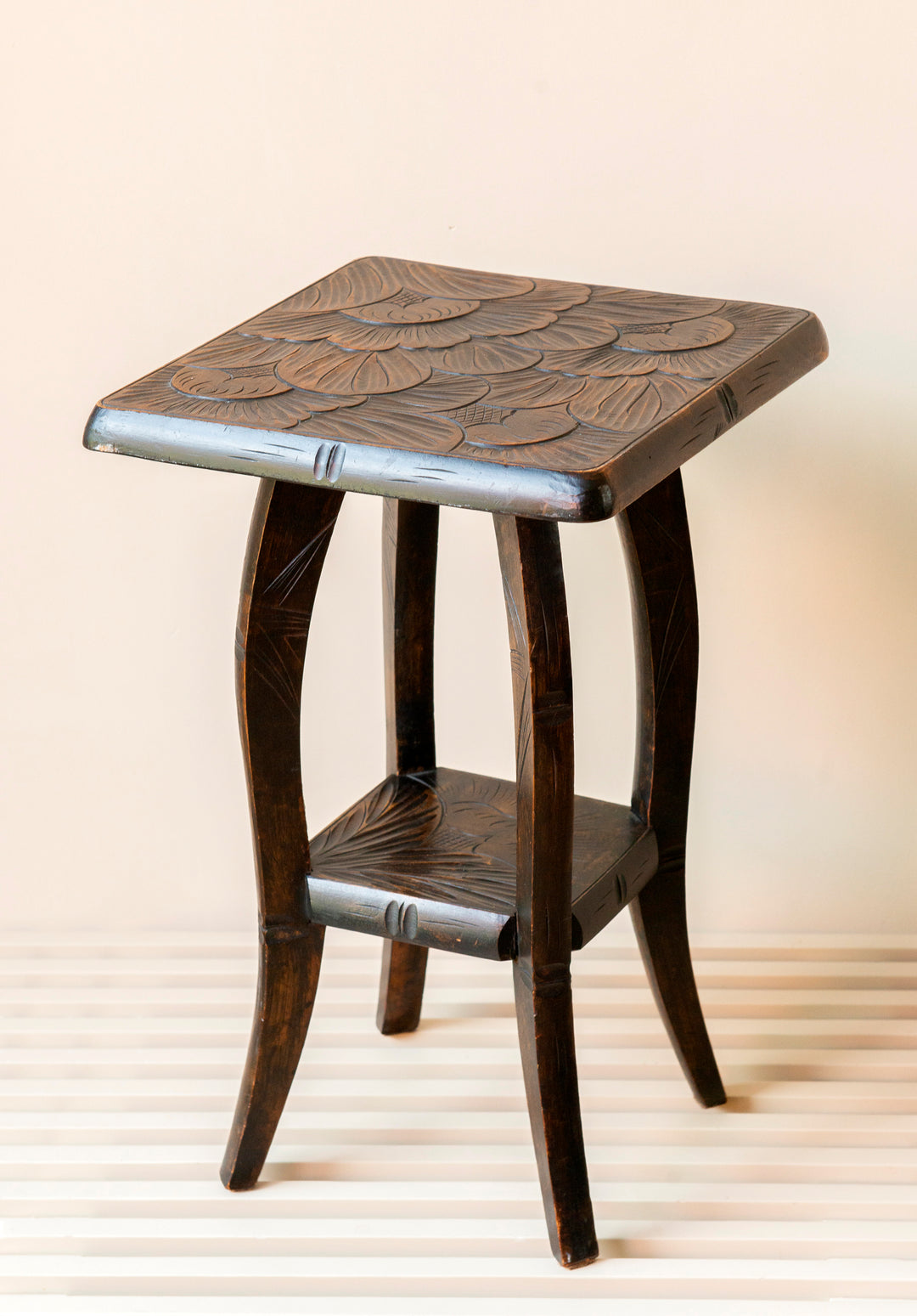 Antique Japanese Hand Carved Side Table - Liberty & Co