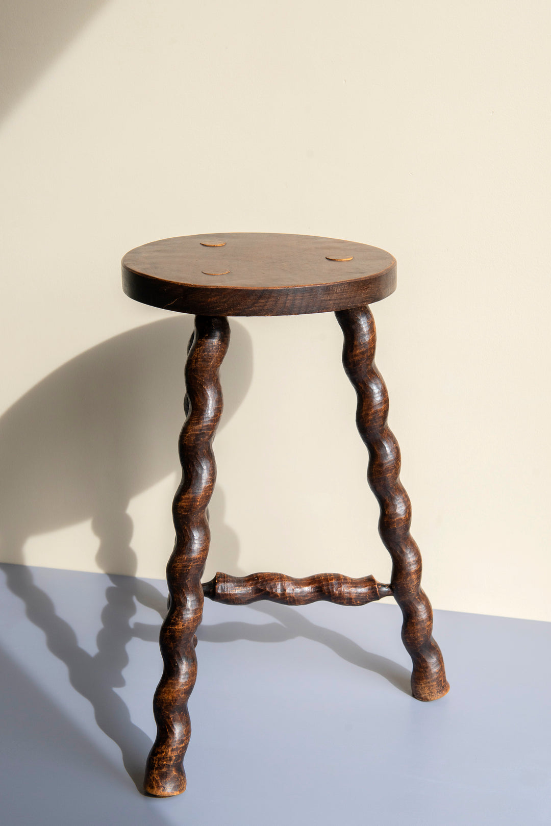 French Barley Twist Milking Stool - Farmhouse Decor