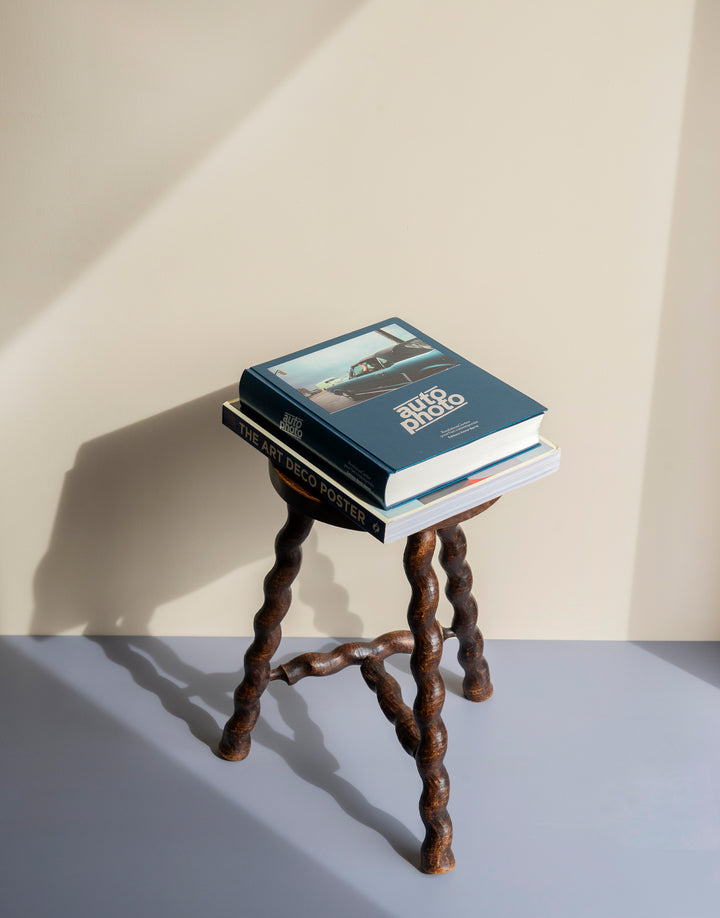 French Barley Twist Milking Stool - Farmhouse Decor