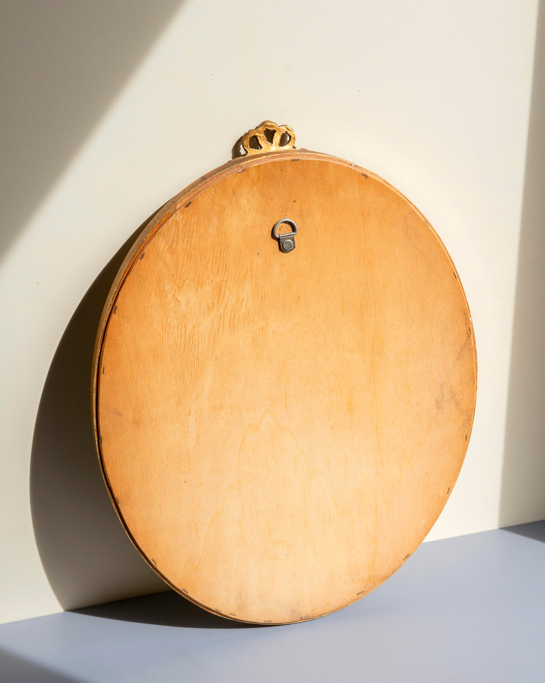 Oval Baroque Golden Bow Mirror, 1960s