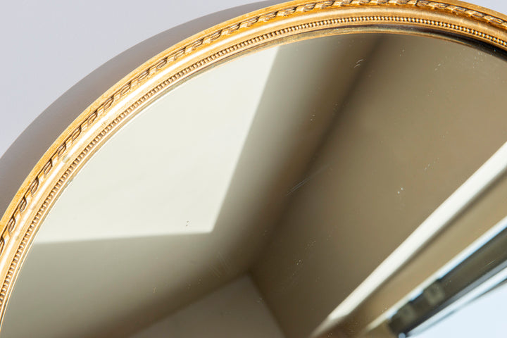 Oval Baroque Golden Bow Mirror, 1960s