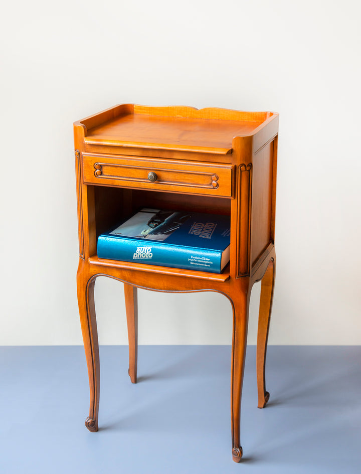 Vintage French Wooden Cabinet With Drawer