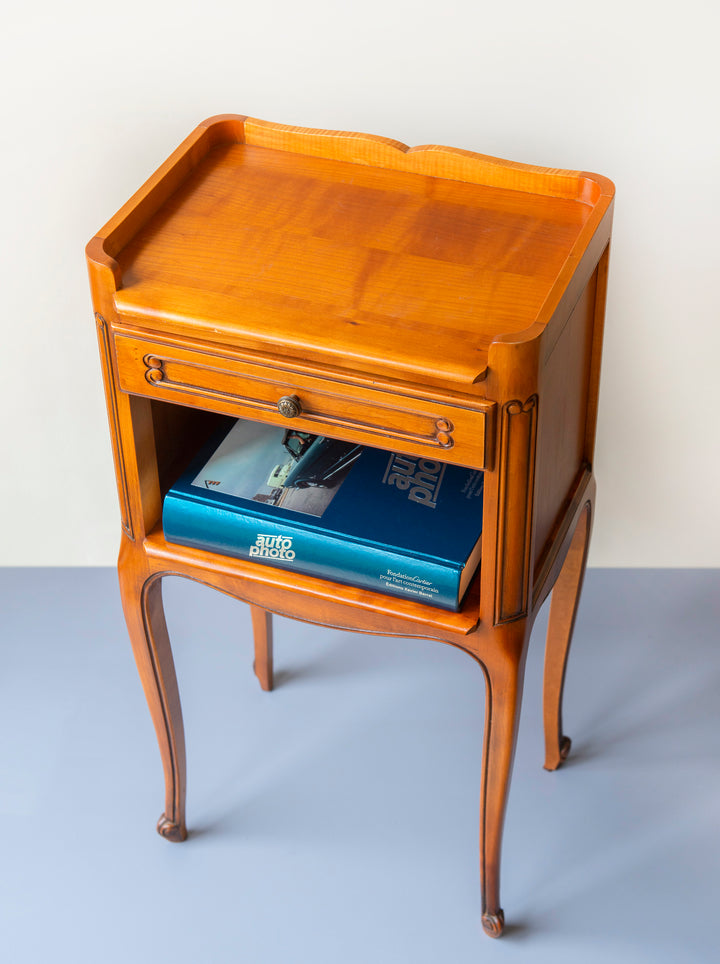 Vintage French Wooden Cabinet With Drawer