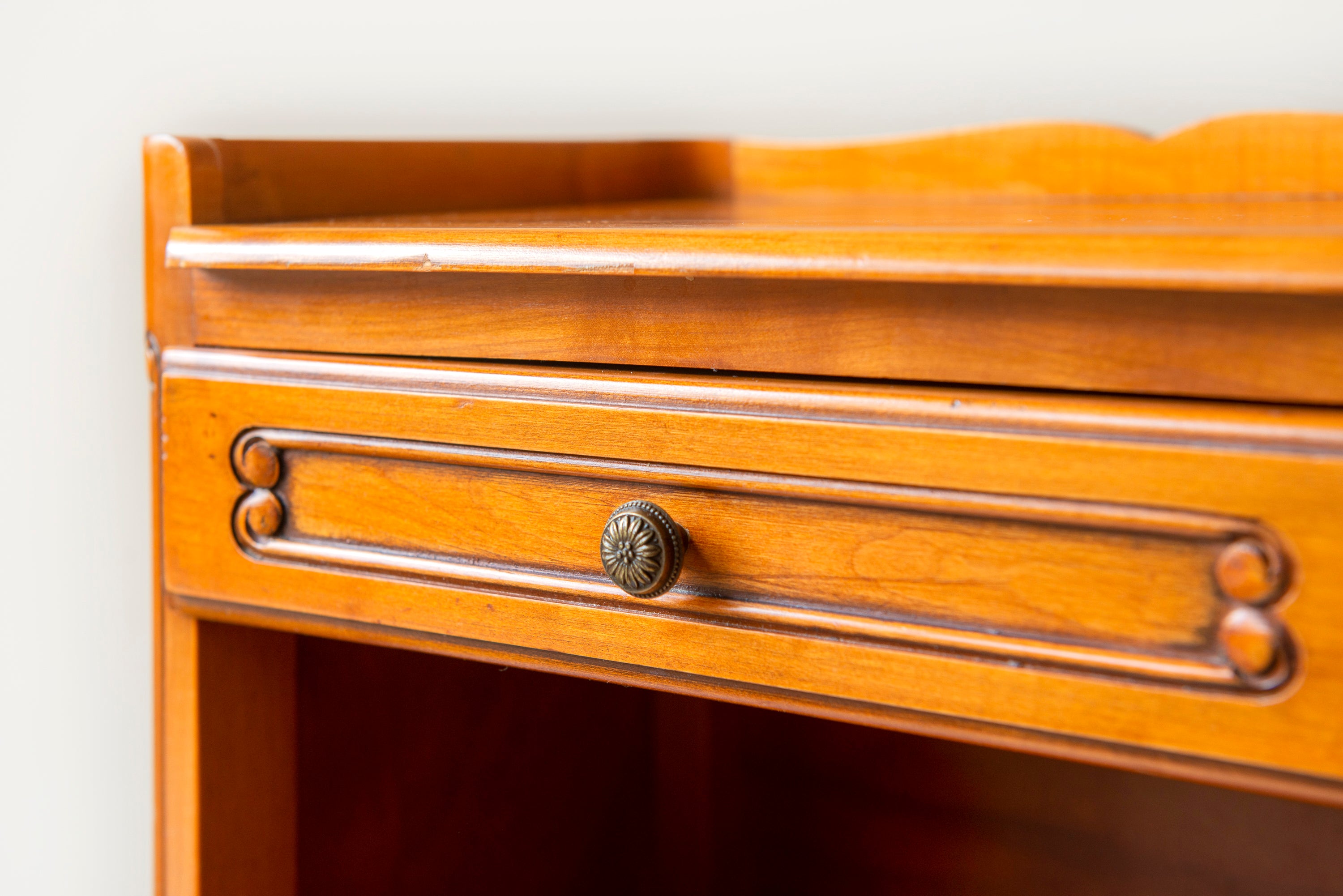 Vintage French Wooden Cabinet With Drawer – Curated Vintage Store