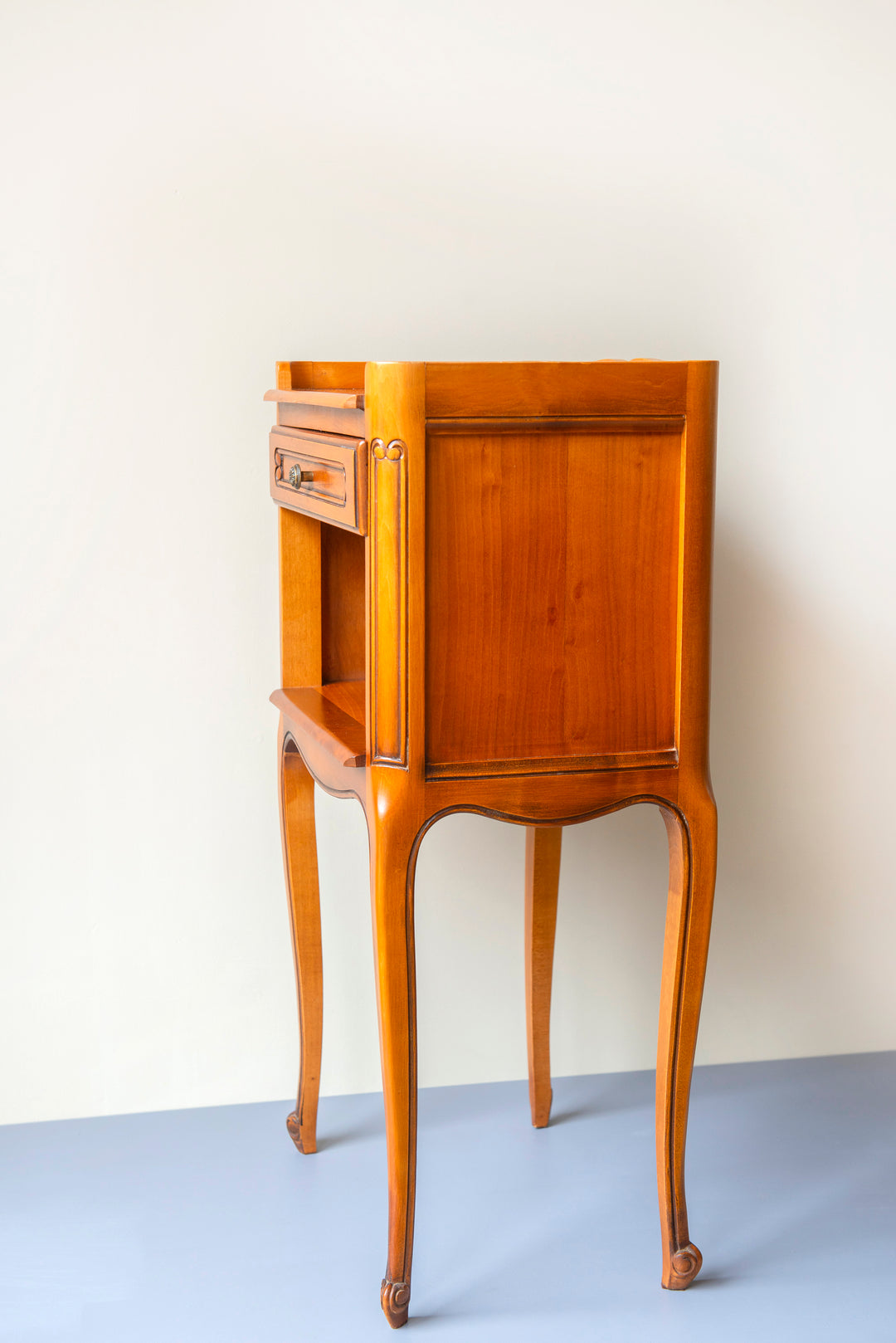 Vintage French Wooden Cabinet With Drawer