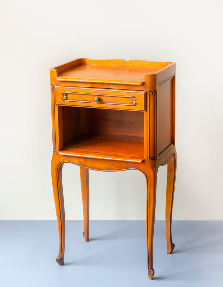 Vintage French Wooden Cabinet With Drawer