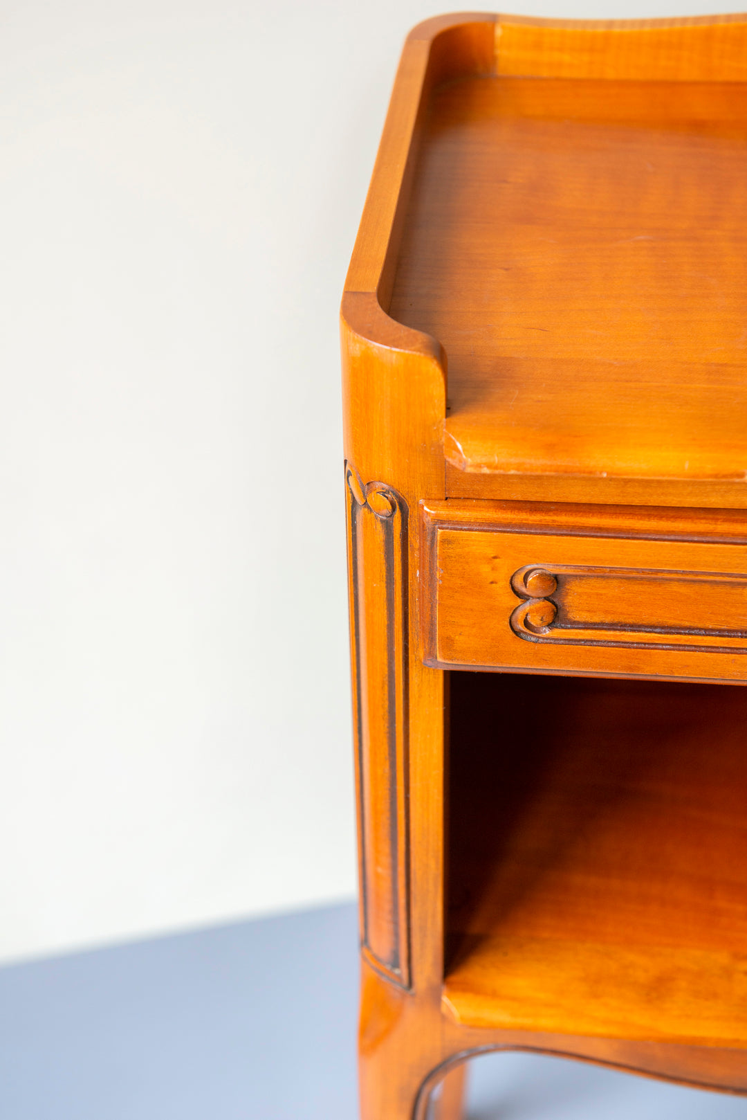 Vintage French Wooden Cabinet With Drawer