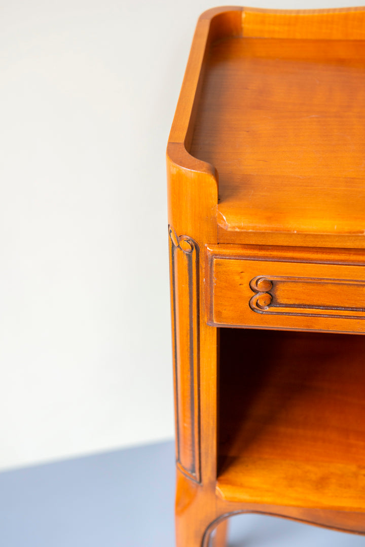 Vintage French Wooden Cabinet With Drawer