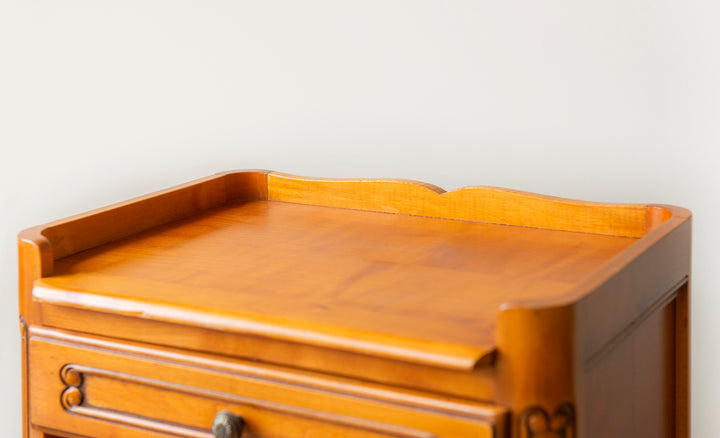 Vintage French Wooden Cabinet With Drawer