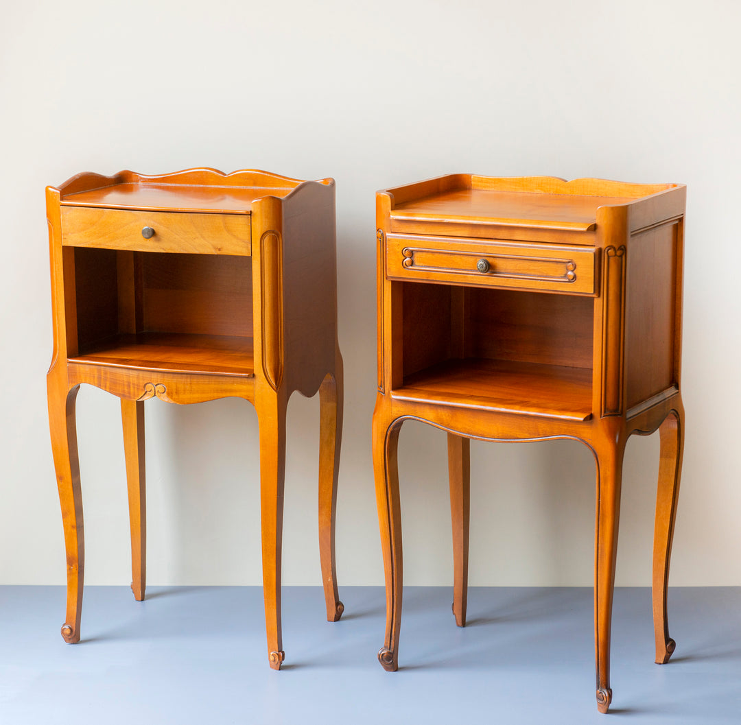 Vintage French Wooden Cabinet With Drawer