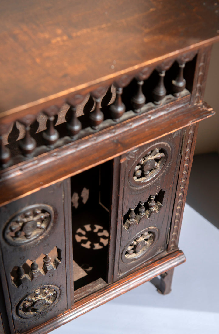 Antique French Breton Wooden Cabinet, 1930s