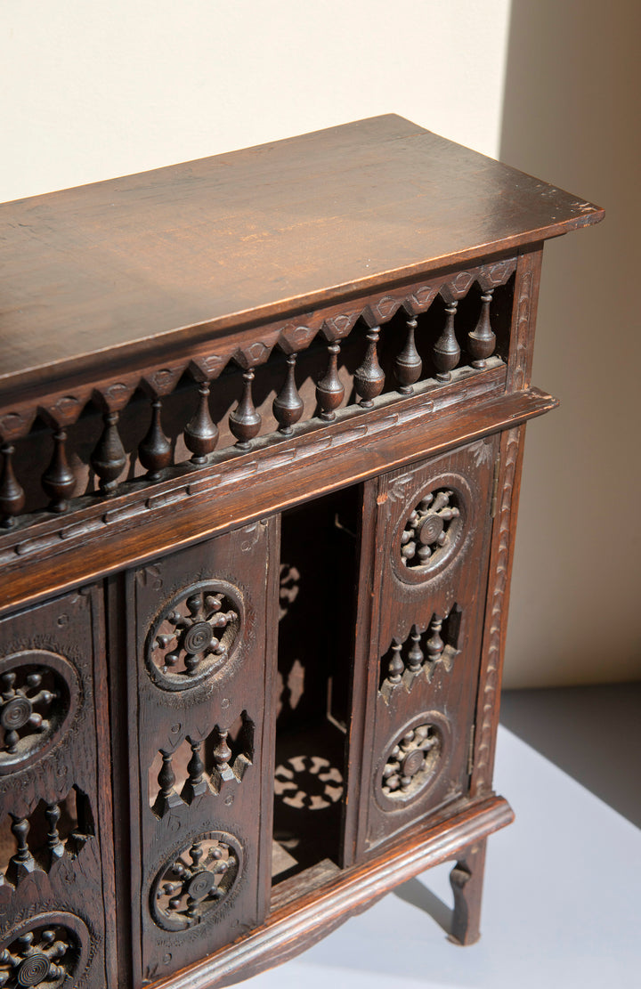 Antique French Breton Wooden Cabinet, 1930s