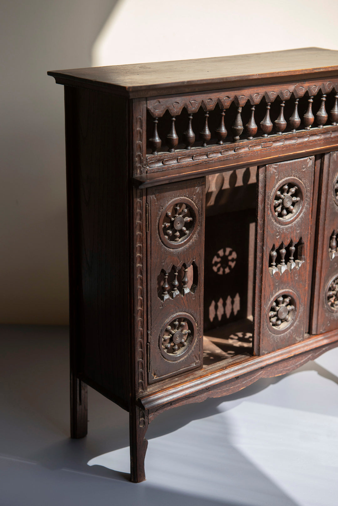 Antique French Breton Wooden Cabinet, 1930s