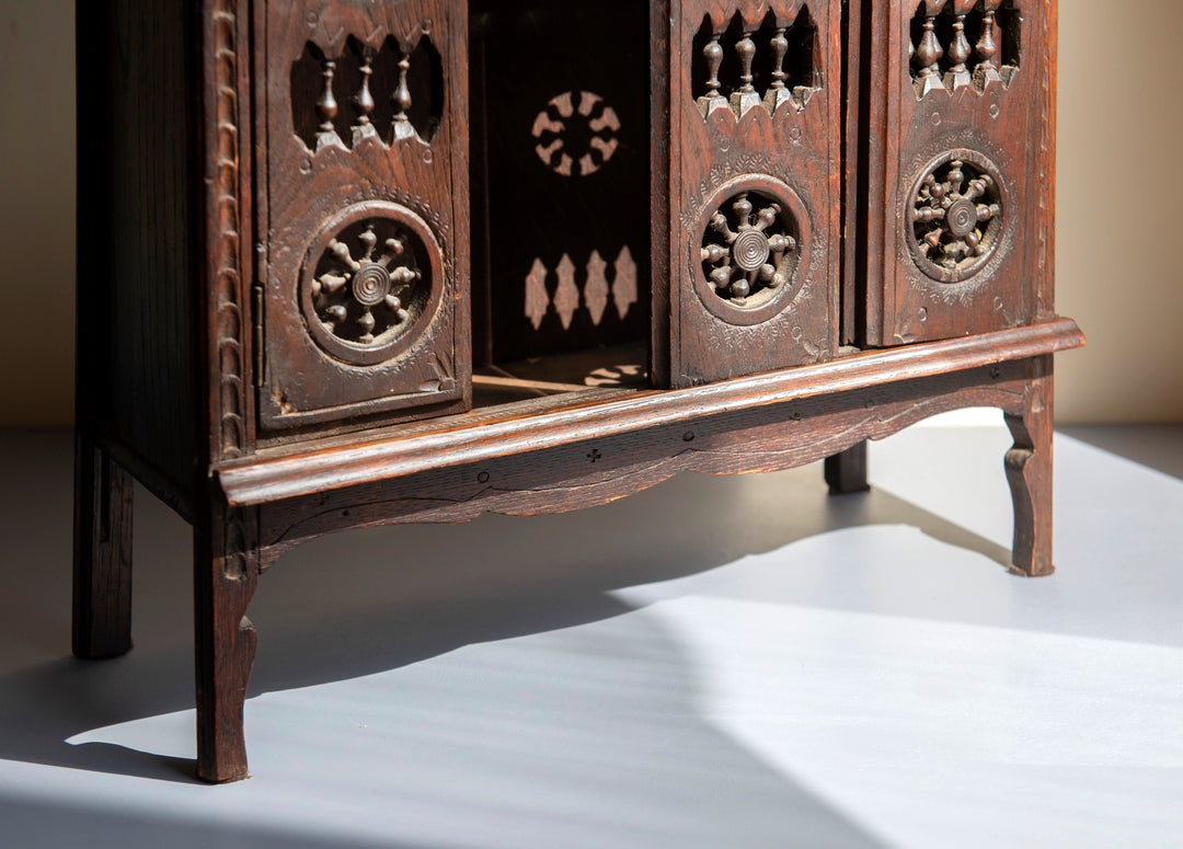 Antique French Breton Wooden Cabinet, 1930s