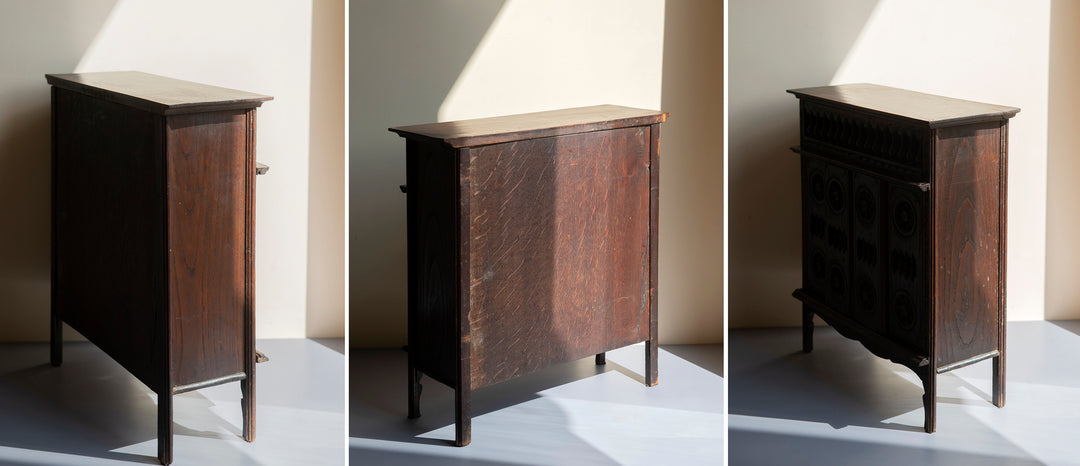 Antique French Breton Wooden Cabinet, 1930s