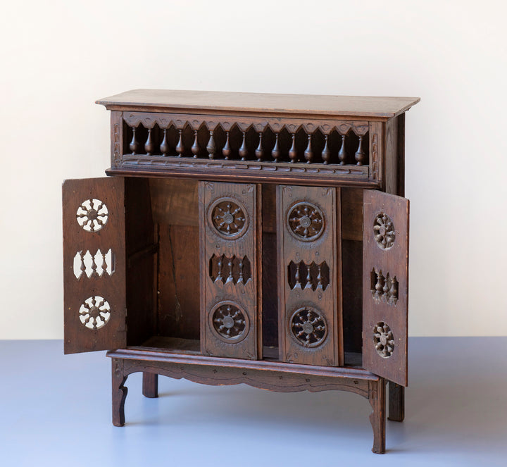 Antique French Breton Wooden Cabinet, 1930s