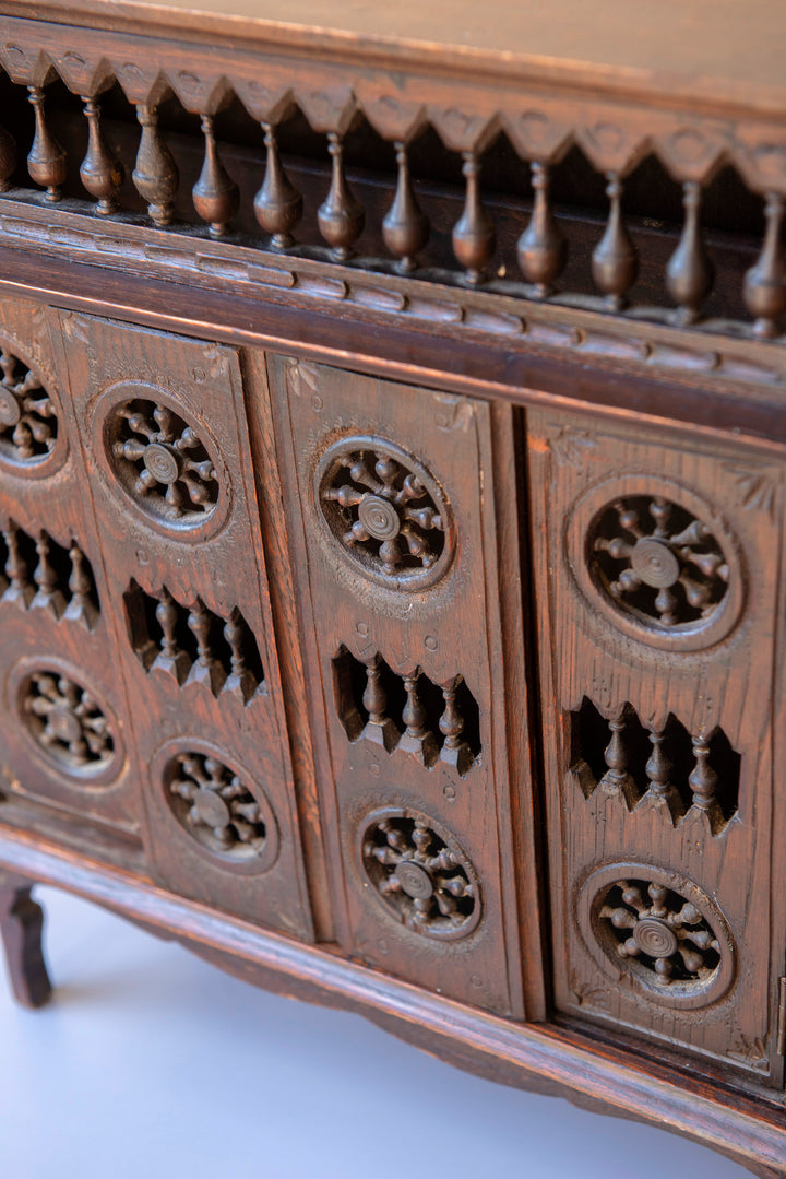 Antique French Breton Wooden Cabinet, 1930s