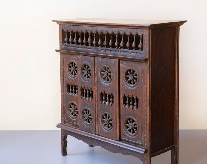 Antique French Breton Wooden Cabinet, 1930s