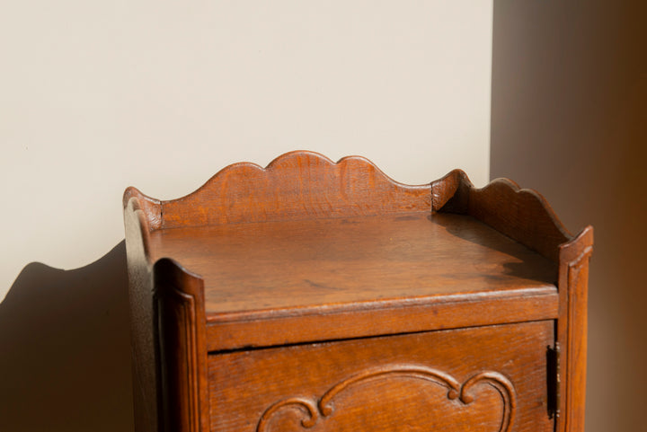 Antique French Wooden Cabinet With Bend Legs