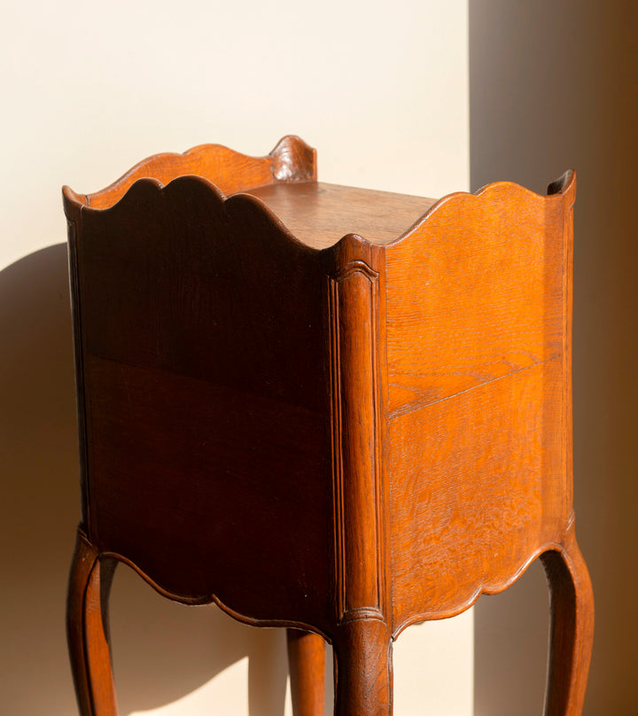 Antique French Wooden Cabinet With Bend Legs