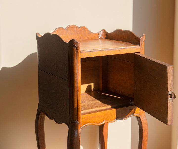 Antique French Wooden Cabinet With Bend Legs