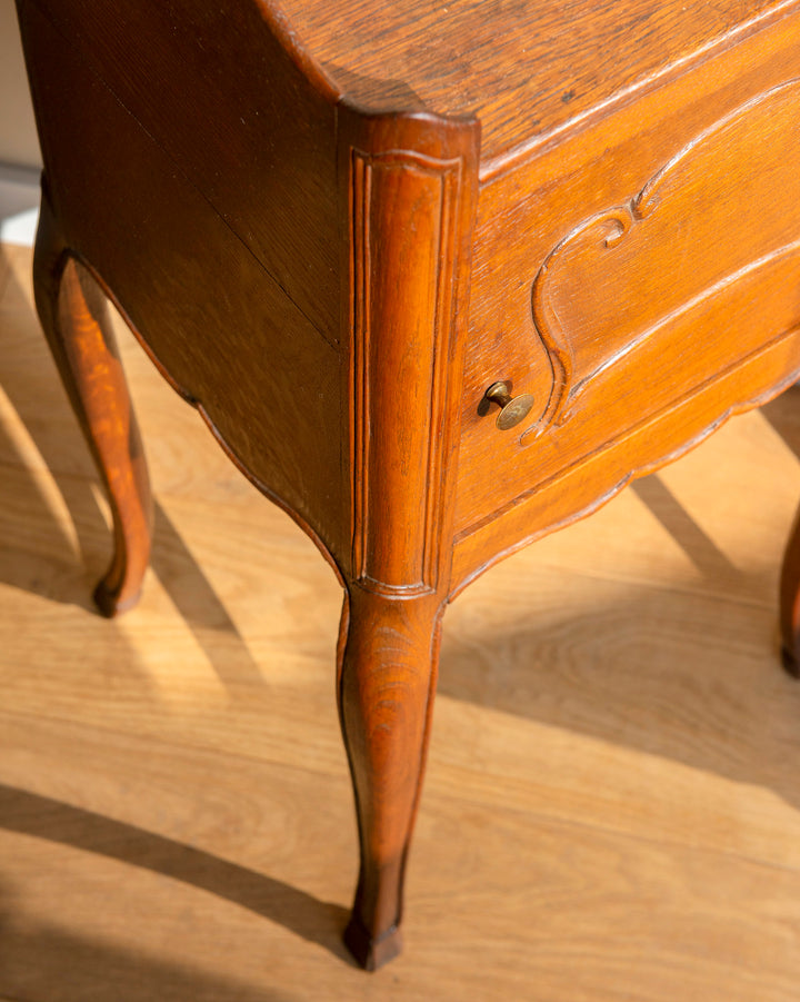 Antique French Wooden Cabinet With Bend Legs