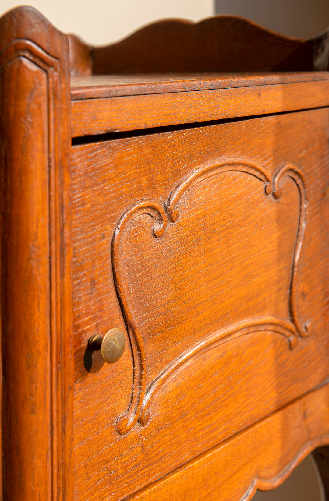 Antique French Wooden Cabinet With Bend Legs