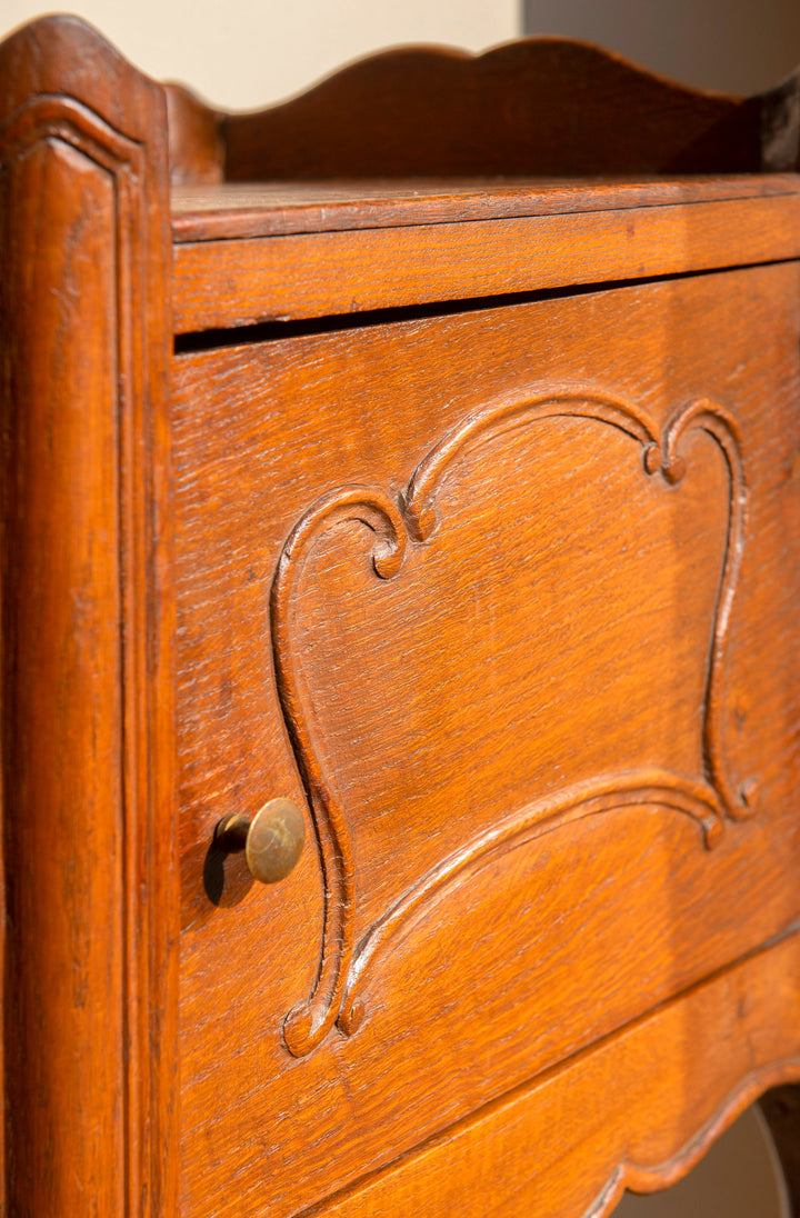 Antique French Wooden Cabinet With Bend Legs