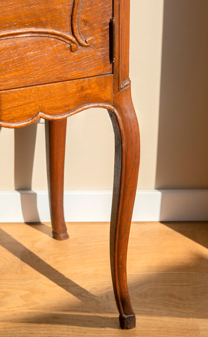 Antique French Wooden Cabinet With Bend Legs