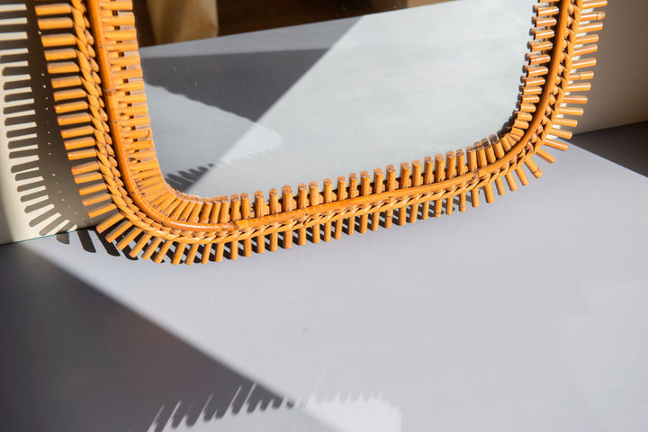 Franco Albini Bamboo Mirror, 1960s Design